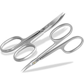 Professional Nail Scissors Set Nail Scissors Cuticle Scissors Extra Fine and Sharp Manicure Nail Clippers Cuticle Scissors with Curved Cutting Surfaces Made of Rustproof High-Quality Stainless Steel