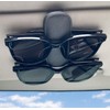 Visonx Sunglass Holder for Car Visor Clip, Magnetic Leather Eyeglass
