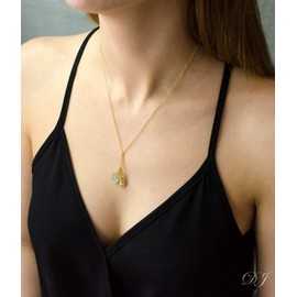 Mother's Day Gift, Custom Number of Birthstone Necklace, Birthstone Lariat Necklace, Anniversary Gift for Couples [9x12 Trdp + block ltrs]