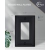 ZILLSEA 4-Pack Black Wall Outlet Covers, Classic Beadboard Switch Plate