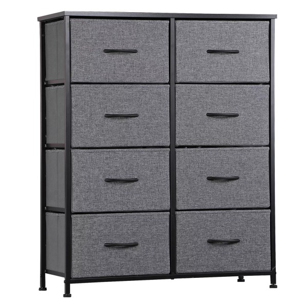Segawe Storage Tower with Fabric Bins Double Dresser Chest of