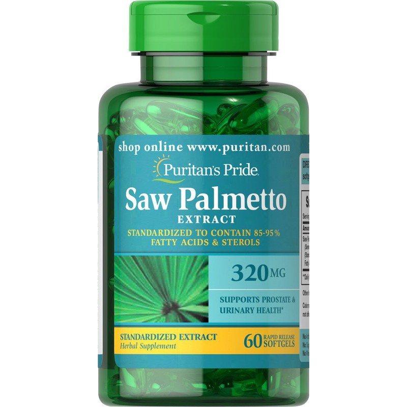 Puritan's Pride Saw Palmetto Standardized Extract 320 mg-60 Softgels (293)