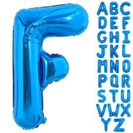 TONIFUL 40 Inch Large Blue Letter F Balloons Giant Alphabet Letter Balloons,Foil Mylar Big Balloons for Birthday Party Anniversary New Year Graduation Supplies Decorations