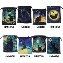 BANYUP Drawstring Dices Bag Astrolabes Divinations Tarots Card Bag Board Game Mini Flannelette Jewelry Packaging Storage Pouch Mini Drawstring Bags