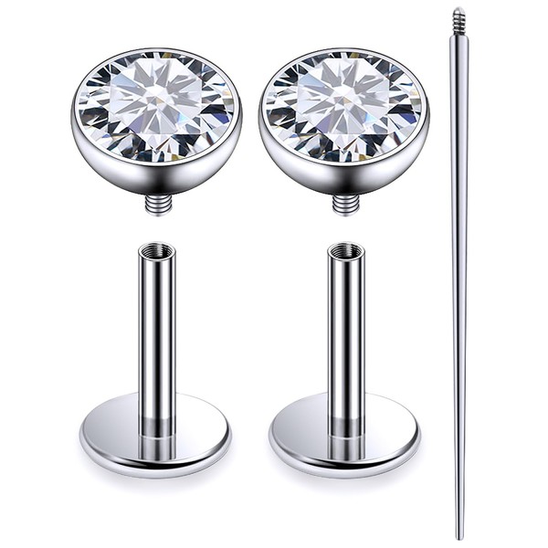 Lsnevsie 20G Internally Threaded Astm F136 Titanium Nose Ring Studs