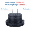 DMWD 1Pc Car Voltage Gauge 12V 24V LED Display Voltmeter