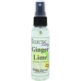 Ginger Lime Body Spray (Double Strength), 2 ounces, Body Mist for Women with Clean, Light & Gentle Fragrance, Long Lasting Perfume with Comforting Scent for Men & Women, Cologne with Soft, Subtle