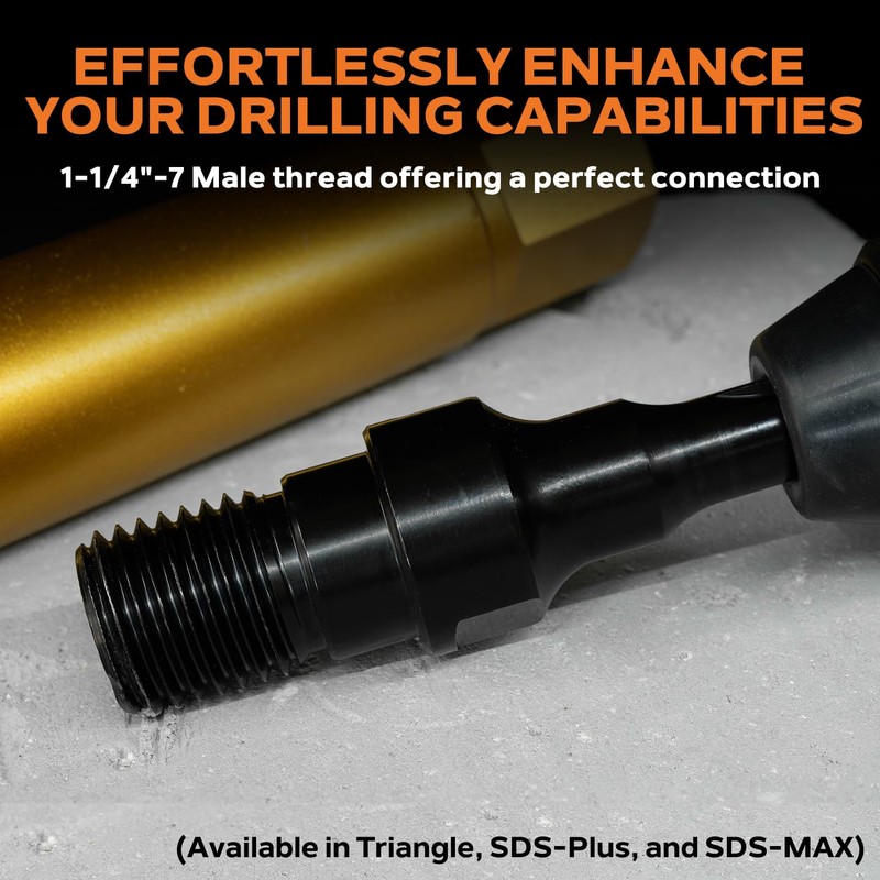 KSEIBI 919574 Power Bit Adapter - 1-1/4"-7 Male to SDS
