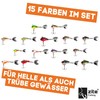 Zite Fishing Jigspinner Starterset | Barschköder Zanderköder Hechtköder Neon &