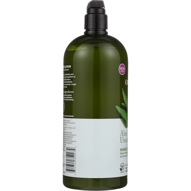 Avalon Organics Unscented Aloe Hand And Body Lotion, 32 Oz
