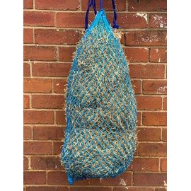 Equipride LARGE SLOW FEED HAY NET GREEDY FEEDER WITH 3 CM OPENING EXTRA SMALL HOLES BLUE