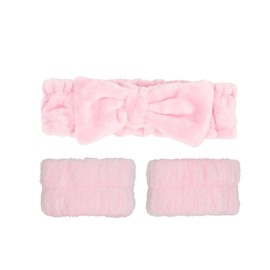 Oz Essentials Headband & Cleansing Wrist Band - Pink Bundle