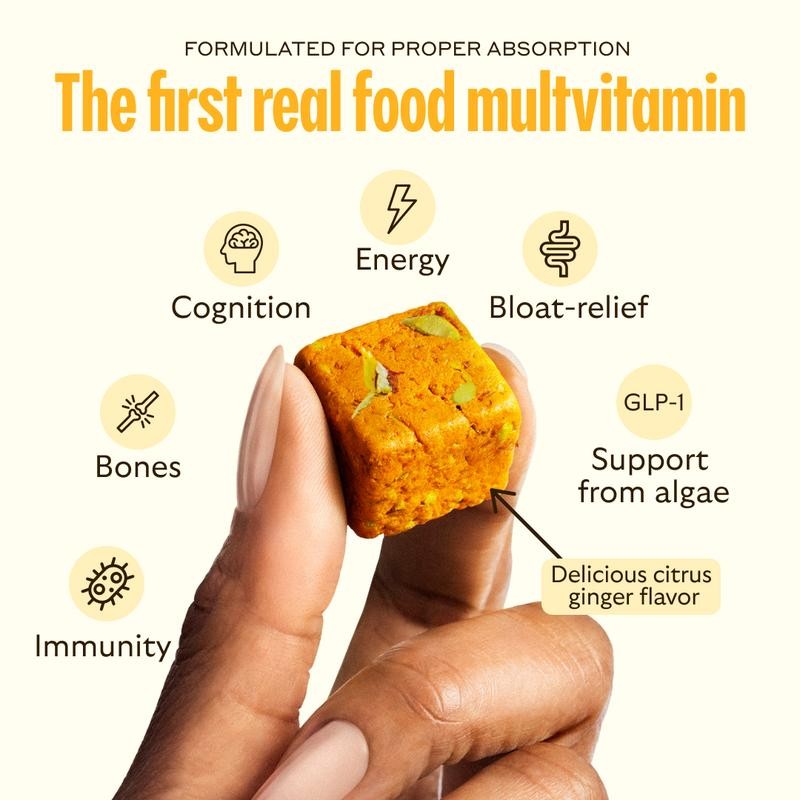 Daily GEM Multivitamin Bite - Supports Gut, Energy, Skin, Brain,