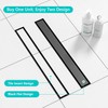 Neodrain 32 in Matte Black Linear Shower Drain- with 2-in-1