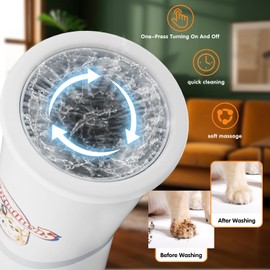 Dogtailwag Automatic Dog Paw Washer – Efficient 10s Cleaning, Rechargeable Paw Cleaner, Portable Washing Machine with Detachable Silicone Brush