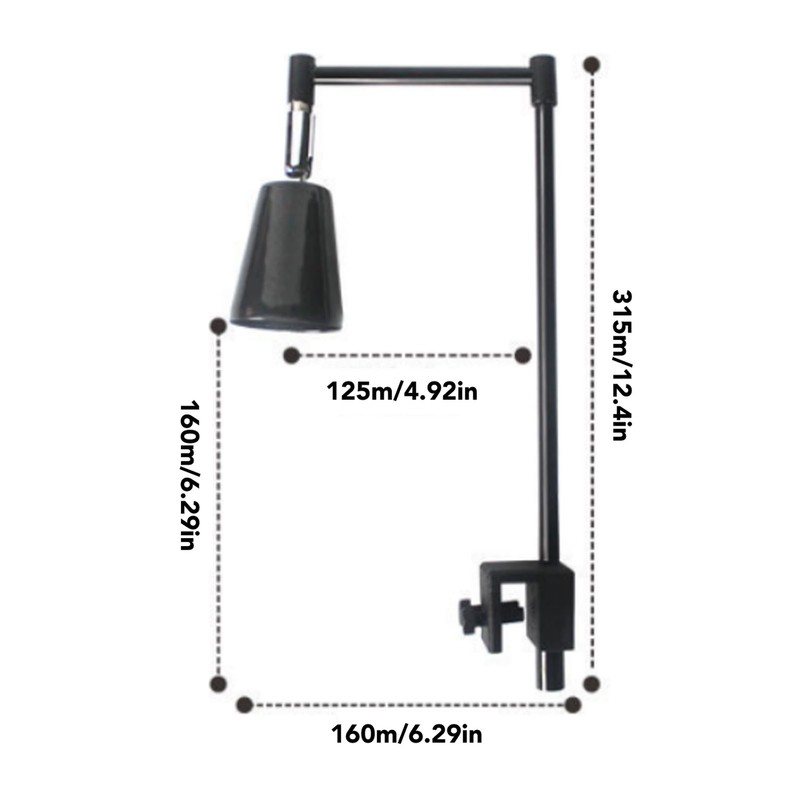 Reptile Lamp Stand Adjustable Multi Angle Rotation Clip Reptile Heat
