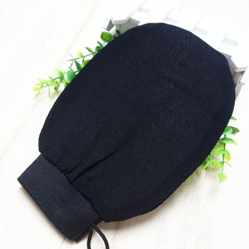 Guante exfoliante de baño negro elástico – MOBUTOFU