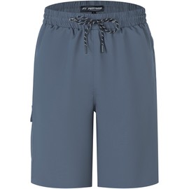 Men's Swim Trunks Quick Dry Board Shorts with Zipper Pockets Beach Shorts Bathing Suits for Men - No Mesh Liner, Dark Grey, Large