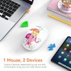 FMOUSE Lindo Mouse Bluetooth, Inalámbrico con tecnología 2,4 GHz, Ratón