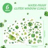 Quera St Patrick's Day Window Clings 110 Pcs Shamrock Decorations