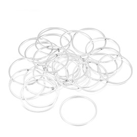 Mcoser 20Pcs Silver Closed Jump Rings 25mm Brass Jump Rings Linking Rings for DIY Crafts Making