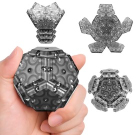 Black Fidget Toys,Fidget Toys Gifts for Teens,Novelty Gifts for Kids,Cool Gadgets Toys for Men,Boys Girls,12-Piece Set Fidget Spheres Toys for Stress and Anxiety Relief,Desk Toys for Adults