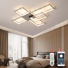 Black/Chrome Square Designs Aluminum LED Ceiling Light ,Dimmable Flush Mount