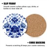 BaHomeck Absorbent Coasters for Drink Set of 6,Bule and White