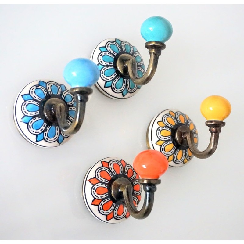 IvoryBlu777 - Pack of Vintage Style Coat Hooks - Metal