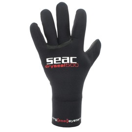 SEAC Unisex's Dryseal 500 Gloves, Black, Large