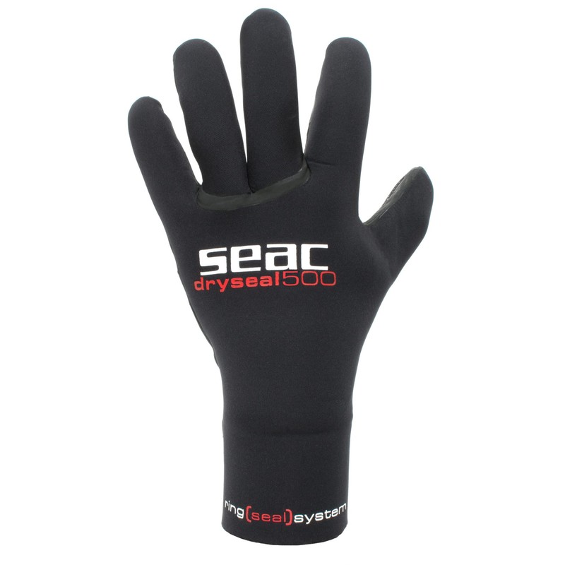 SEAC Unisex's Dryseal 500 Gloves, Black, Large