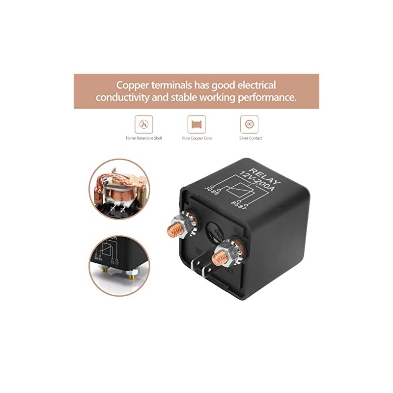 Starter Relay WM686 12VDC 200A 4 Pin ON Off Car