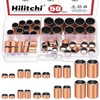 Hilitchi 50PCS 5 Sizes Sleeve Bearing Plain Bearings Wrapped Oil-Less