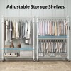 Homdox 3 Tier Heavy Duty Garment Rack with Wheels, Adjustable