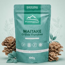 Maitake en Polvo 100g | Grifola Frondosa | Hongo Adaptógeno | Suplemento Alimenticio Vegano | Wildmountain