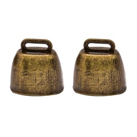 Metal Cowbells Noisemaker Call Bells for Football Games, Weddings, Classroom Use 2 pcs