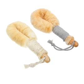 Ipetboom 2pcs Long Handle Exfoliating Body Scrubber with Non Slip Grip for Shower Gentle Skin Exfoliation for Spa Experience