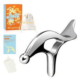 Herramienta de masaje de punto de gatillo para masaje de tejidos profundos, raspador muscular de metal, herramienta de gua sha para alivio de la fascia, protector de pulgar, herramienta de