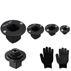 4PCS Low Profile Impact Socket Adapter Set, HYLEBOR Magnetic Drive Ratchet Wrench Adapter Set Designed for Tight Spaces (1"M to 3/4"F, 3/4"M to 1/2"F, 1/2"M to 3/8"F, 3/8"M to 1/4"F）