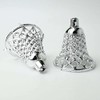 EliteKoopers 6pcs Silver Plastic Christmas Jingle Bells Ornament, Tree Decoration