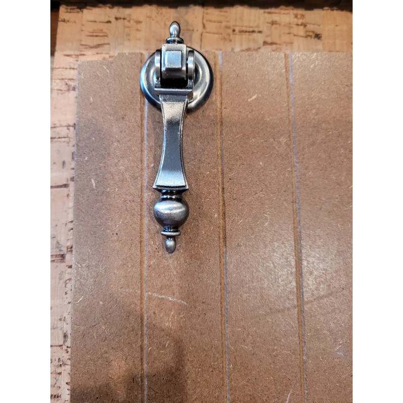 Ajax vintage pendant pull for cabinets drawers in antique pewter
