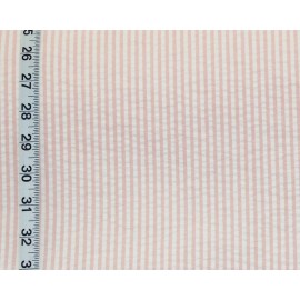 Unbranded Pink and white seersucker fabric interior home decorating material BTY - SAMPLE- 4" x 6"