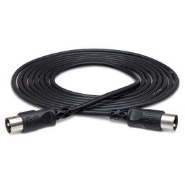 Hosa MID-301BK MIDI Cable, 5-pin DIN to Same, 1 Foot