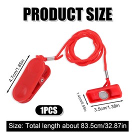 Treadmill Magnet Safety Key Replacement, Universal Treadmill Safety Key Magnetic Running Machine Switch Rectangle Emergency Stop Lock for Most Treadmills Accessories