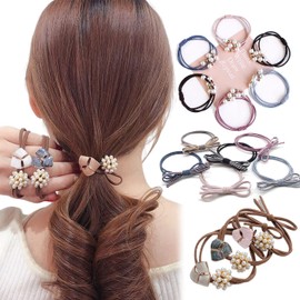Hair Rubber Hair Accessories, Stylish, Set of 15, Kids, Mature Style, Simple, Hair Clip, Adult, Cute, High School Students, Elementary School Students, Sisters, Sports, Korean Style, Casual, Elegant, Office, Commute, Bulk Hair Gift, Lucky Bag (Set of 15)