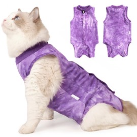 Lianzimau Cat Surgery Recovery Suit Kitten Onesie After Surgery Spay Recovery Suit for Female Surgical Abdominal Wound E-Collar Alternative Wear Pet Anxiety Vest Anti Licking Bodysuit for Cats