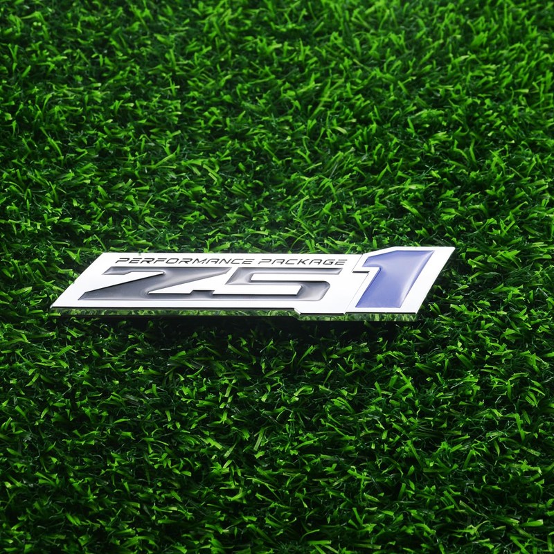 2Pcs Z51 Performance Emblems Engine Hood 3D Package Badge Decal