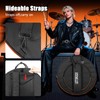 LETSROCK Cymbal Bag with Drumstick Bag,Cymbal Backpack Holds 6 Drum