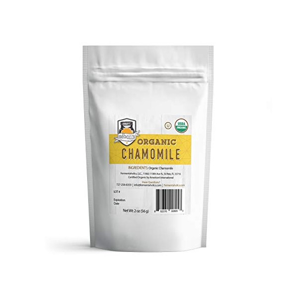 Fermentaholics USDA Certified Organic Chamomile Flowers - Perfect For Kombucha Brewing