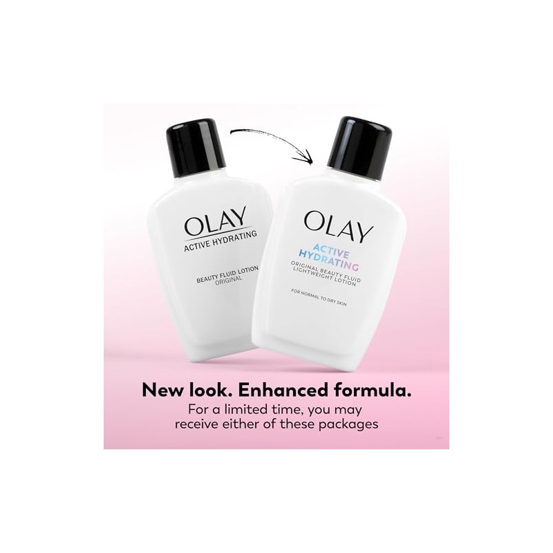 Olay Face Moisturizer, Active Hydrating Beauty Fluid Lotion, Original Facial